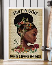 Just A Girl Who Loves Books Black Girl Reading 16x24 Poster lifestyle-poster-4