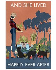 Vintage And She Lived Happily Gardening Black Cat 11x17 Poster front