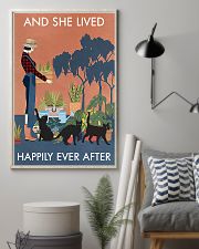 Vintage And She Lived Happily Gardening Black Cat 11x17 Poster lifestyle-poster-1