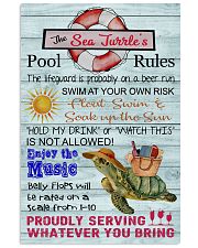 Sea Turtle Pool Rule 16x24 Poster front