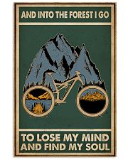 Retro Green Into The Forest Cycling 11x17 Poster front