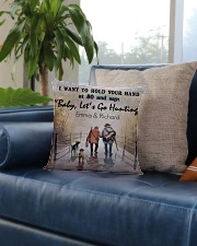 Personalized Hunting I Want To Hold Your Hand Square Pillowcase aos-pillow-square-front-lifestyle-02