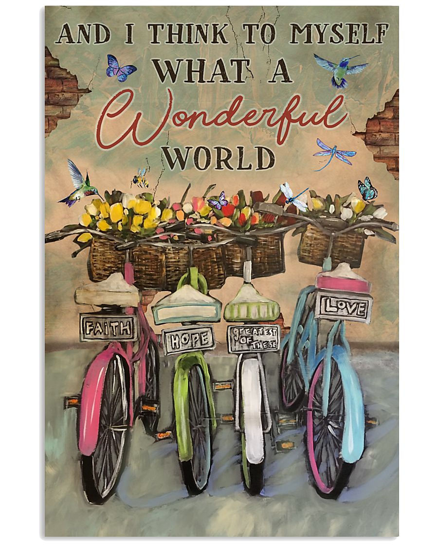 Green Pallet Bicycle I Think To Myself 11x17 Poster