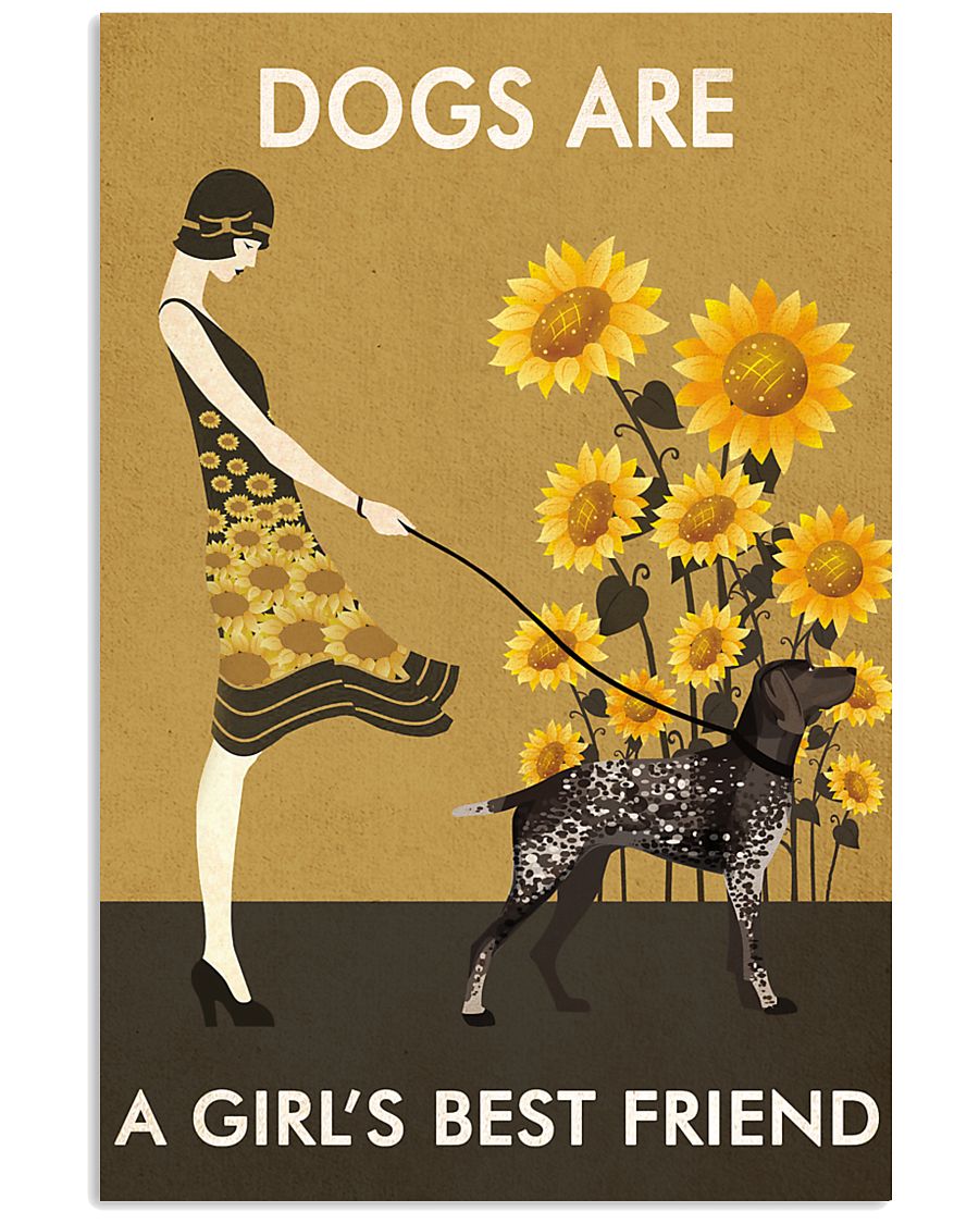 Sunflower Vintage Love German Shorthaired Pointer 11x17 Poster