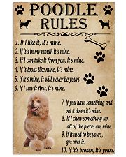 Funny Rules For Your Dog Poodle 11x17 Poster front