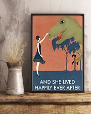 Vintage Girl She Lived Happily Dinosaur 11x17 Poster lifestyle-poster-3