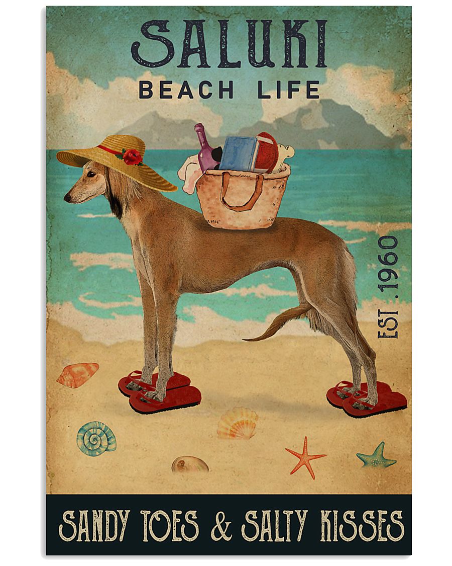 Beach Life Sandy Toes Saluki 11x17 Poster
