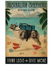 Vintage Diving Club Australian Shepherd 11x17 Poster front