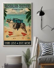 Vintage Diving Club Australian Shepherd 11x17 Poster lifestyle-poster-1