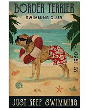 Vintage Swimming Club Border Terrier 11x17 Poster front