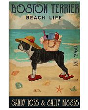 Beach Life Sandy Toes Boston Terrier 11x17 Poster front