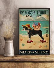 Beach Life Sandy Toes Boston Terrier 11x17 Poster lifestyle-poster-3