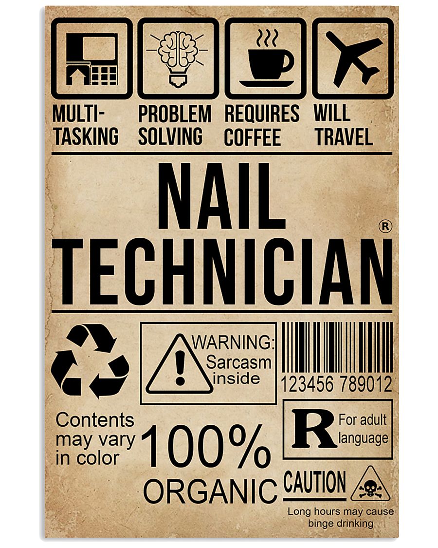 Multitasking Nail Technician 11x17 Poster