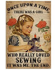 Vintage Dictionary Once Upon A Time Sewing Girl 16x24 Poster front