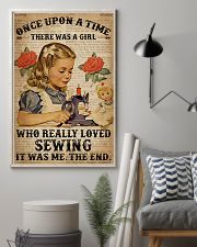 Vintage Dictionary Once Upon A Time Sewing Girl 16x24 Poster lifestyle-poster-1