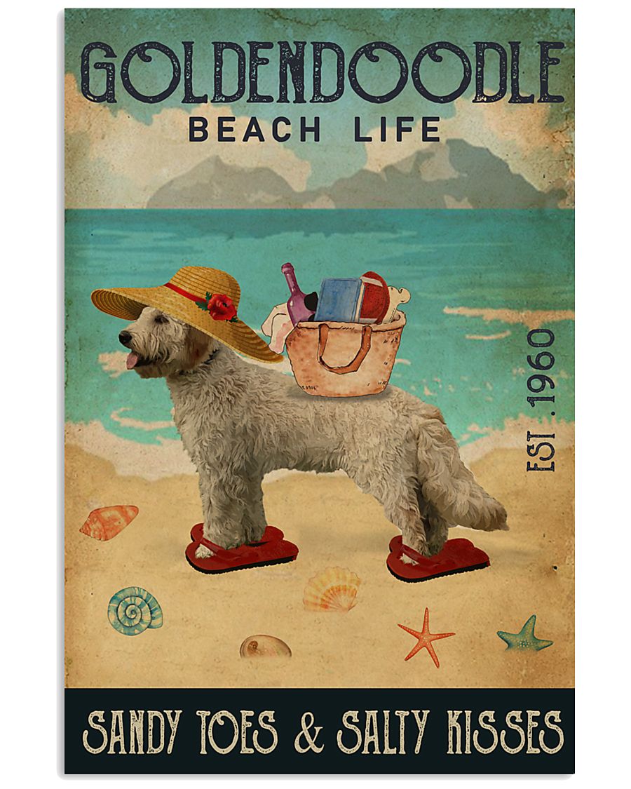 Beach Life Sandy Toes Goldendoodle 11x17 Poster