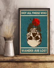 Retro Green Skull Not All Those Who Wander 11x17 Poster lifestyle-poster-3