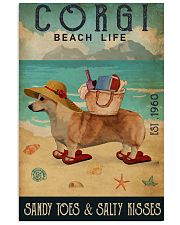 Beach Life Sandy Toes Corgi 11x17 Poster front