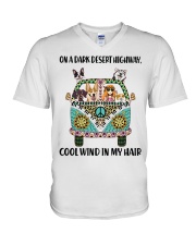 Dark desert highway V-Neck T-Shirt thumbnail