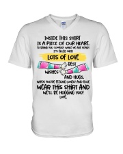 Piece of our heart lots of love V-Neck T-Shirt thumbnail
