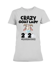 Crazy Goat Lady 2020 quarantined Premium Fit Ladies Tee front