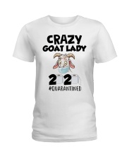 Crazy Goat Lady 2020 quarantined Ladies T-Shirt thumbnail