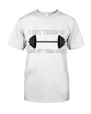 Funny Weightlifter Tee Classic T-Shirt front