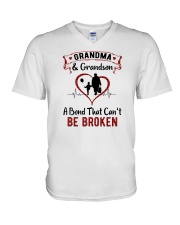 Grandma And Grandson A Bond That Can't Be Broken V-Neck T-Shirt tile