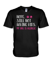 Nope Still Not Having Kids V-Neck T-Shirt tile