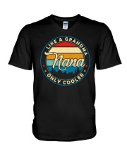 Nana Like A Grandma Only Cooler V-Neck T-Shirt tile