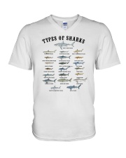 Types Of Sharks V-Neck T-Shirt tile