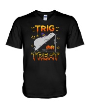 Trig Or Treat Math V-Neck T-Shirt tile