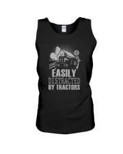 Easily Distracted By Tractors Unisex Tank tile