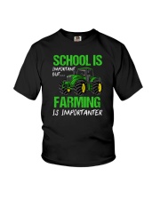 School Is Important But Farming Is Importanter Youth T-Shirt front