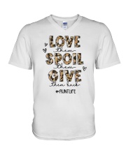Love Them Spoil Them Give Them Back Aunt Life V-Neck T-Shirt tile