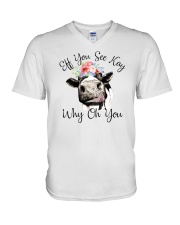 Eff You See Kay Why Oh You Heifer V-Neck T-Shirt tile