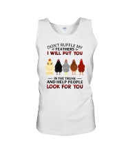 Don't Ruffle My Feathers Chicken Unisex Tank tile