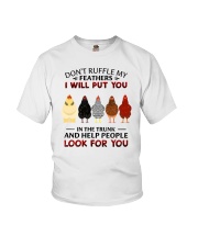 Don't Ruffle My Feathers Chicken Youth T-Shirt tile