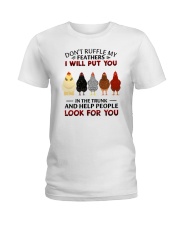 Don't Ruffle My Feathers Chicken Ladies T-Shirt tile