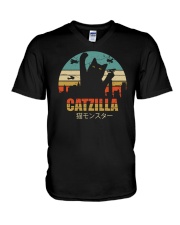 Catzilla Vintage V-Neck T-Shirt tile
