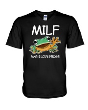 Man I Love Frogs V-Neck T-Shirt tile