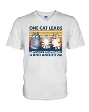 One Cat Leads To Another And Another V-Neck T-Shirt tile