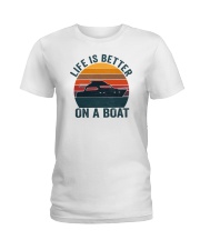 Life Is Better On A Boat Ladies T-Shirt tile