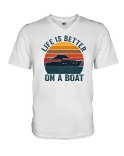 Life Is Better On A Boat V-Neck T-Shirt tile