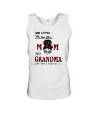 God Gifted Me Two Titles Mom And Grandma Unisex Tank tile