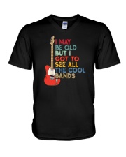 I May Be Old But I Got To See All The Cool Bands V-Neck T-Shirt tile