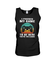 I Paused My Game To Be Here Unisex Tank tile