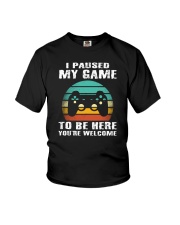 I Paused My Game To Be Here Youth T-Shirt tile