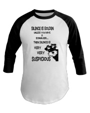 Silence Is Golden Baseball Tee tile