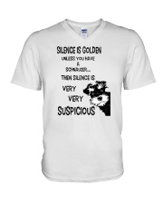 Silence Is Golden V-Neck T-Shirt tile